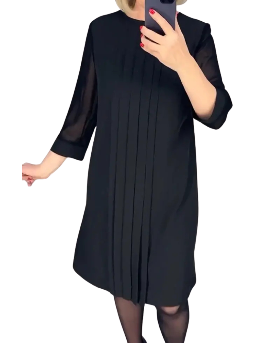 Leny | Neues einfaches Kleid mit mittleren Ärmeln