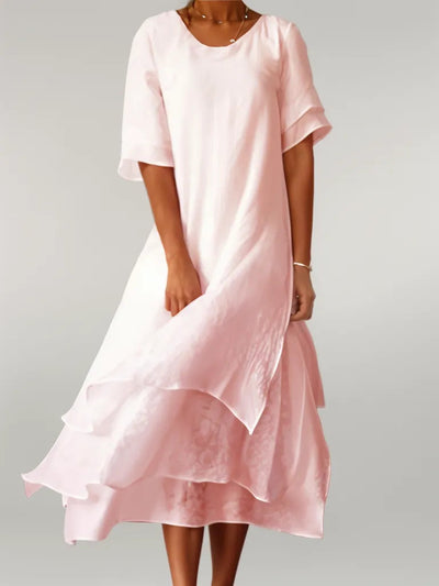 ISILDE | Elegantes langes Kleid aus Baumwolle