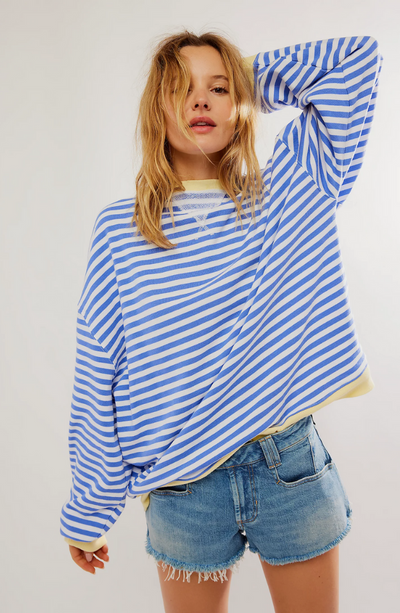 MANA | Gestreifter Oversized-Pullover