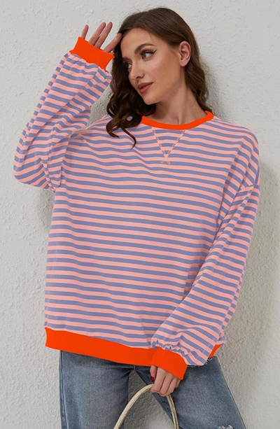 MANA | Gestreifter Oversized-Pullover