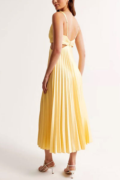 Elsa | Elegantes plissiertes Maxikleid