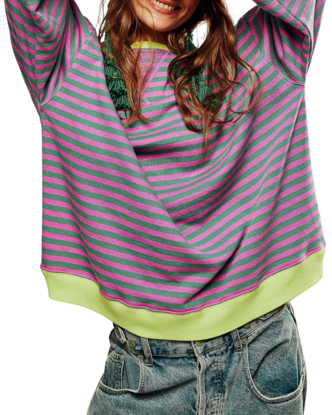 MANA | Gestreifter Oversized-Pullover